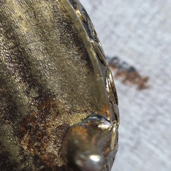 Antique Japan Trinket Box Silk Boucher Landscape Tintype Hair Mourning Chain - Picture 11 of 16